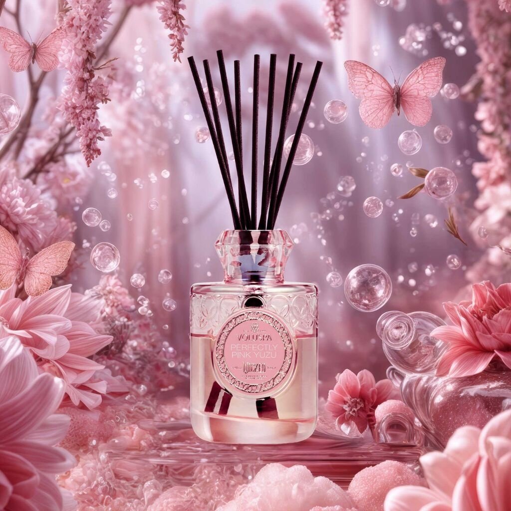 Voluspa Wicked Act I Perfectly Pink Yuzu Reed Diffuser
