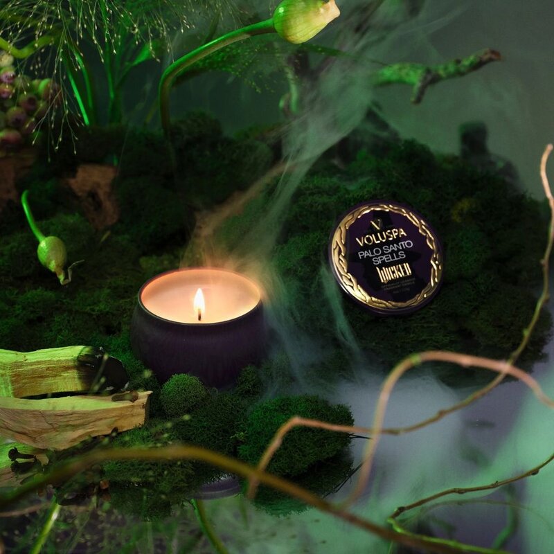 Voluspa Wicked Act II  Palo Santo Spells Mini Tin Candle