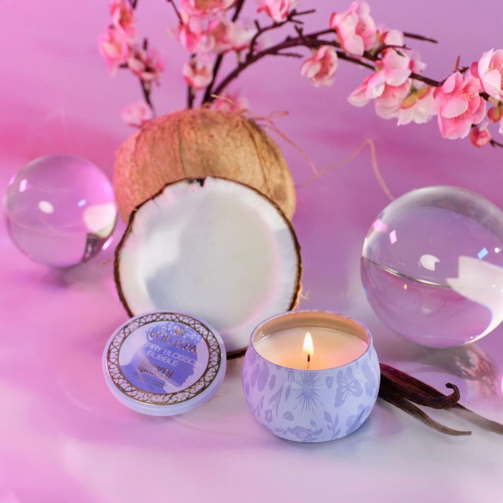 Voluspa Wicked Act II  Cherry Blossom Bubble Mini Tin Candle