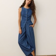 Marine Layer Charlie Longline Denim Vest