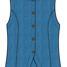 Marine Layer Charlie Longline Denim Vest