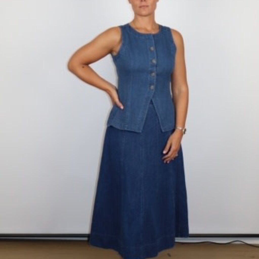 Marine Layer Charlie Longline Denim Vest