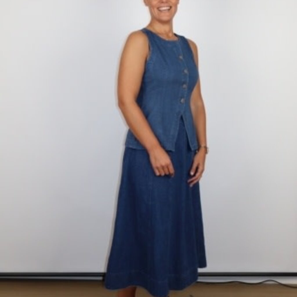 Marine Layer Charlie Longline Denim Vest