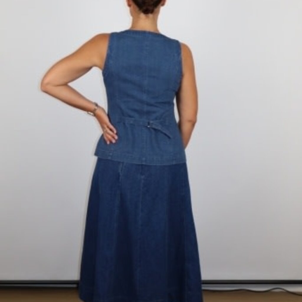 Marine Layer Charlie Longline Denim Vest