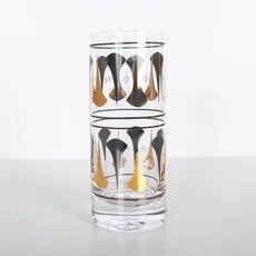 Mod Lounge Paper Co. Black & Gold Mid Century Vintage Highball Glass