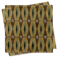 Mod Lounge Paper Co. Green Hexagon Mid Century Modern Cocktail Napkins