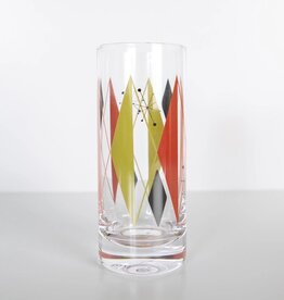 Mod Lounge Paper Co. Retro Diamonds Vintage Highball Glass
