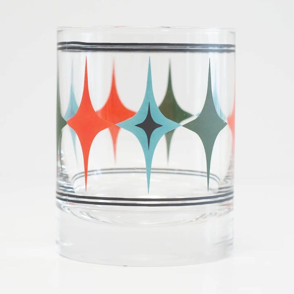 Mod Lounge Paper Co. Starlight Diamond Row Vintage Whiskey Glass