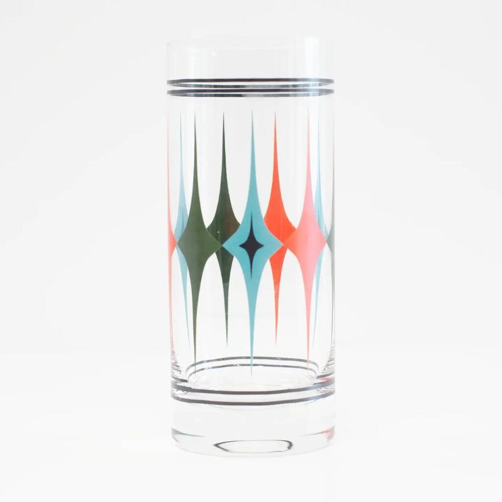 Mod Lounge Paper Co. Starlight Diamond Row Vintage Highball Glass