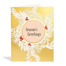 Snow & Graham Gilded Wreath Holiday Card
