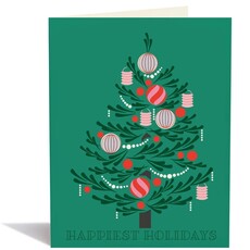Snow & Graham Ornate Holiday Tree Holiday Card