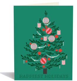 Snow & Graham Ornate Holiday Tree Holiday Card