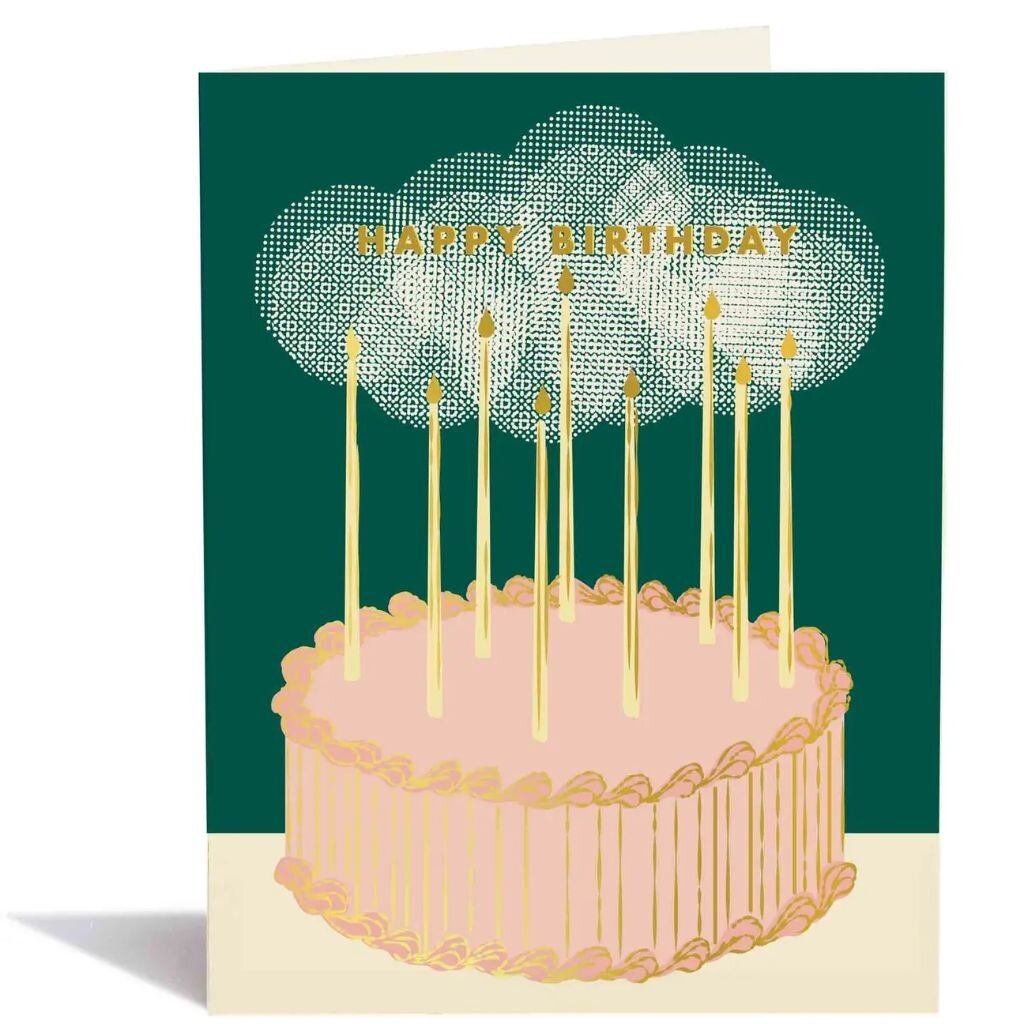 Snow & Graham Birthday Glowy Cake Card