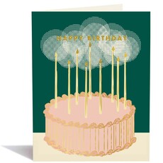 Snow & Graham Birthday Glowy Cake Card