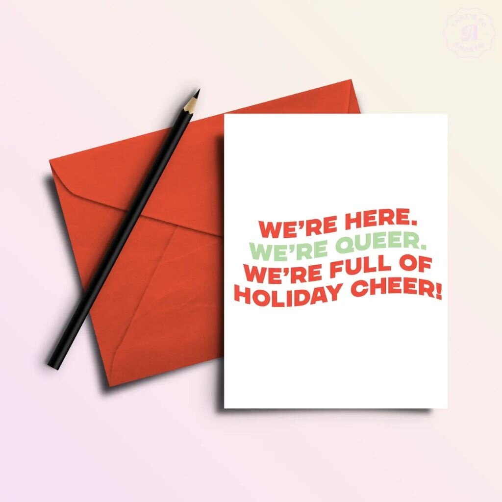 That's So Andrew Queer Christmas Cheer Holiday Card