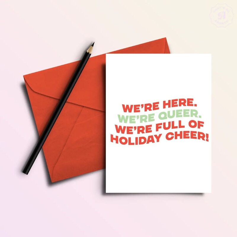 That's So Andrew Queer Christmas Cheer Holiday Card