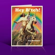 Offensive & Delightful FN50 Jesus Bitch Stay Fabulous! Birthday Card