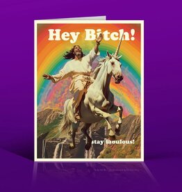 Offensive & Delightful FN50 Jesus Bitch Stay Fabulous! Birthday Card