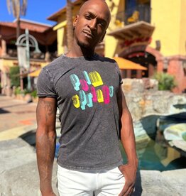 Peepa's Palm Springs Graphic on Denim Shirt
