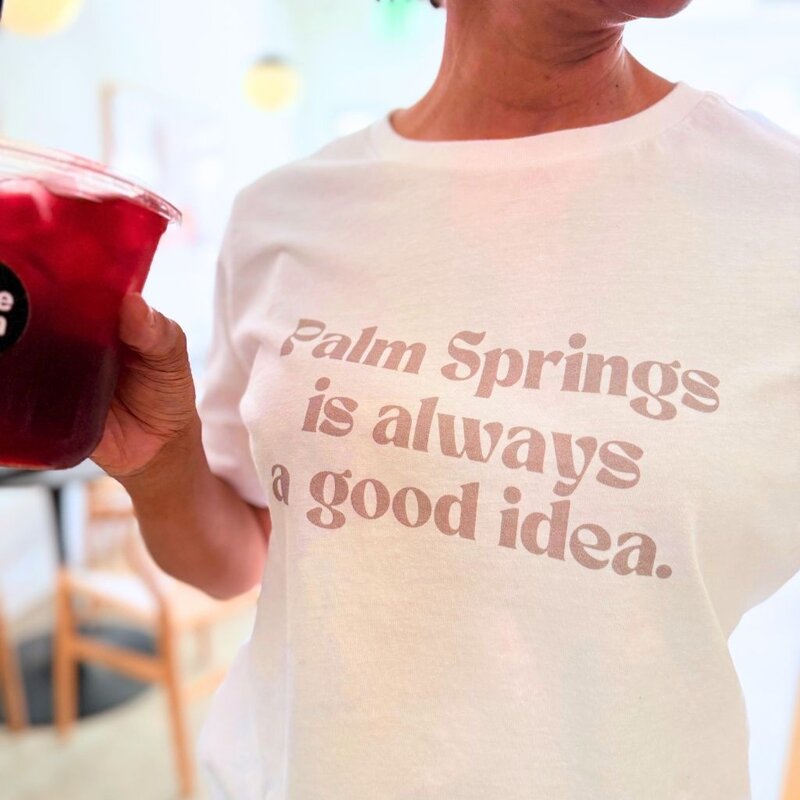 Peepa's Palm Springs Is Always A Good Idea Womens Graphic Tee