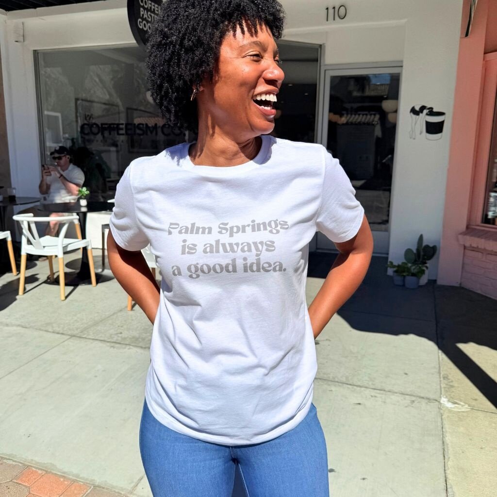 Peepa's Palm Springs Is Always A Good Idea Womens Graphic Tee