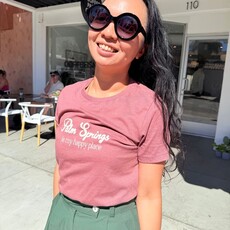 Peepa's Palm Springs Is My Happy Place Womens Graphic Tee