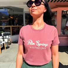 Peepa's Palm Springs Is My Happy Place Womens Graphic Tee