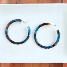 Spiffy & Splendid Cameron Hoops Mocha and Blue