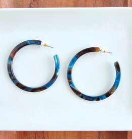 Spiffy & Splendid Cameron Hoops Mocha and Blue