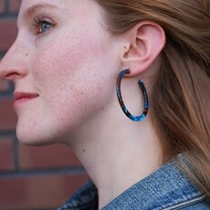 Spiffy & Splendid Cameron Hoops Mocha and Blue