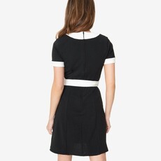 Unique Vintage & Smak Parlour Black & White Belted Show Stealer Dress