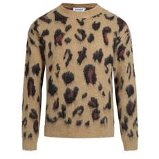 OxKnit FL25 Fuzzy Print Sweater