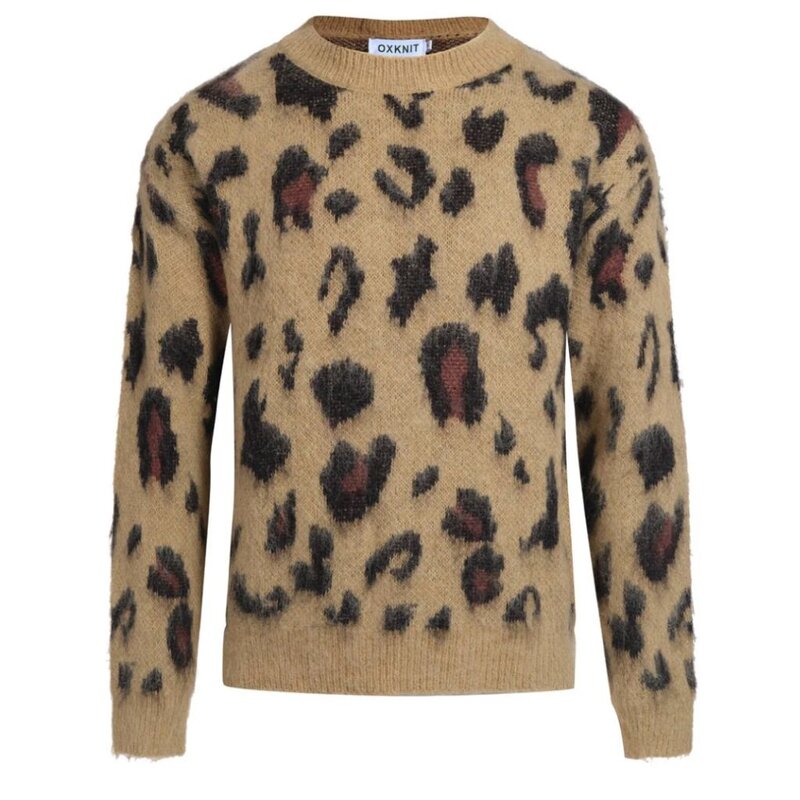 OxKnit FL25 Fuzzy Print Sweater