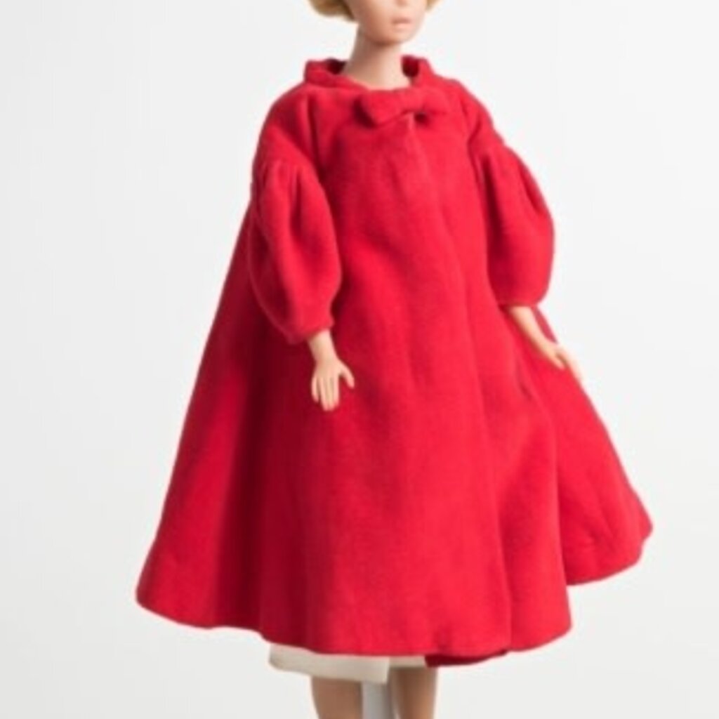 Unique Vintage & Smak Parlour Barbie™ x Unique Vintage 1960s Style Red Flare Swing Coat