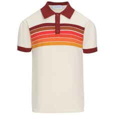 OxKnit FL25 Mens Vintage 1970s Knit Polo Shirt