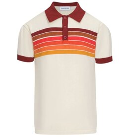 OxKnit FL25 Mens Vintage 1970s Knit Polo Shirt