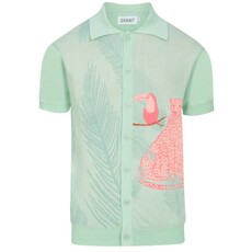 OxKnit FL25 Mens Tropical Jungle Knit Shirt