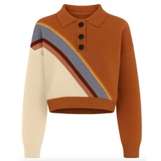 OxKnit FL25 Womens Vintage Diagonal Strip Knit Sweater