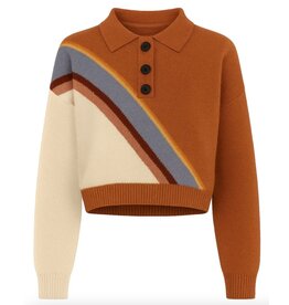 OxKnit FL25 Womens Vintage Diagonal Strip Knit Sweater