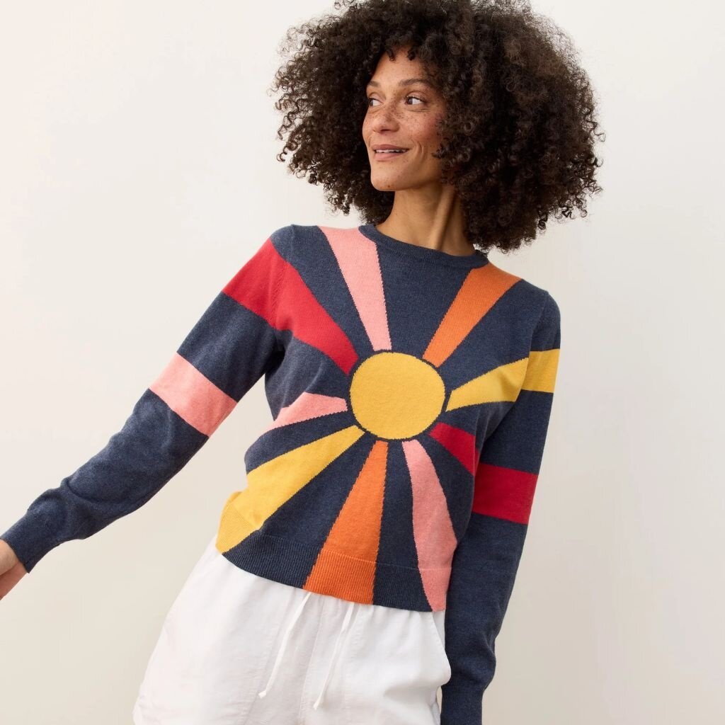 Marine Layer Exploded Sun Icon Sweater