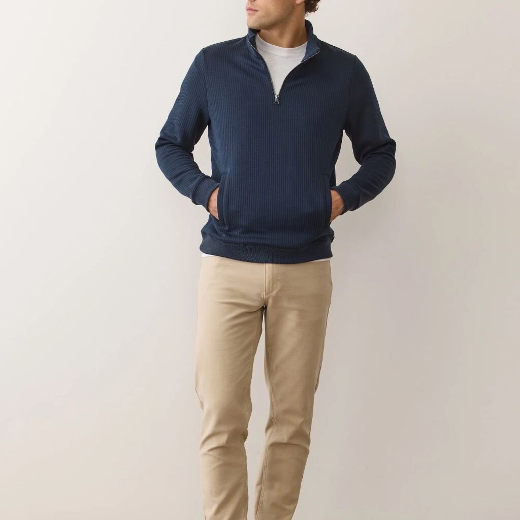 Marine Layer Corbet Quilted Quarter Zip