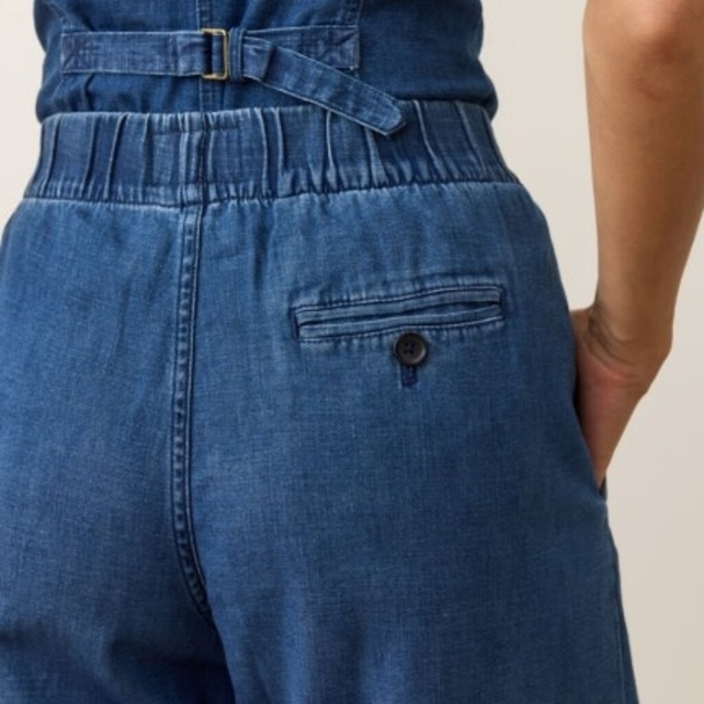 Marine Layer Allison Pleated Wide Leg Denim Trouser