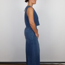 Marine Layer Allison Pleated Wide Leg Denim Trouser