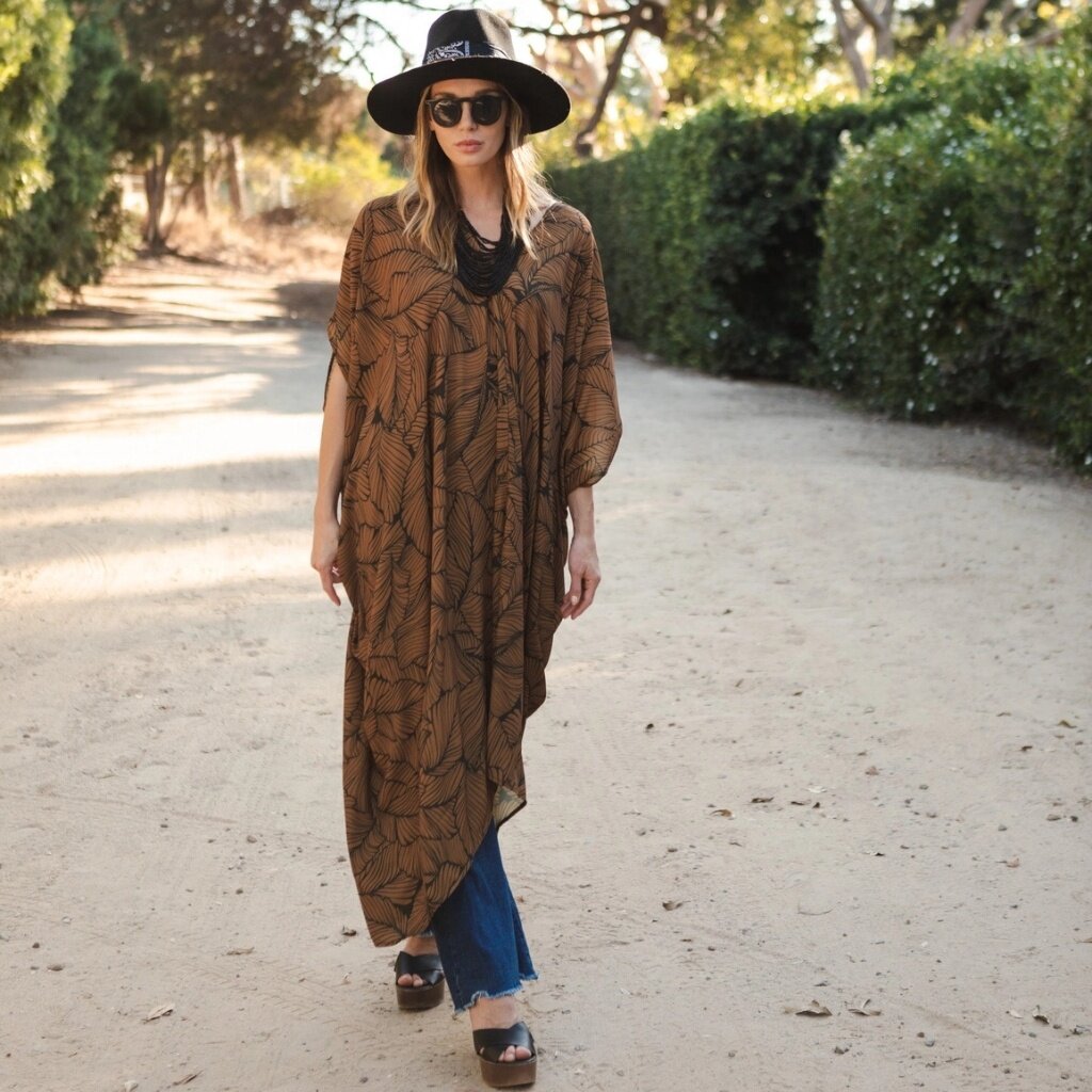 Jennafer Grace Fiddlea Cocoa Caftan