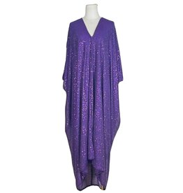 Jennafer Grace Galactic Grape Sequin Caftan Dress