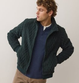 Marine Layer Jacquard Sherpa Full Zip Jacket