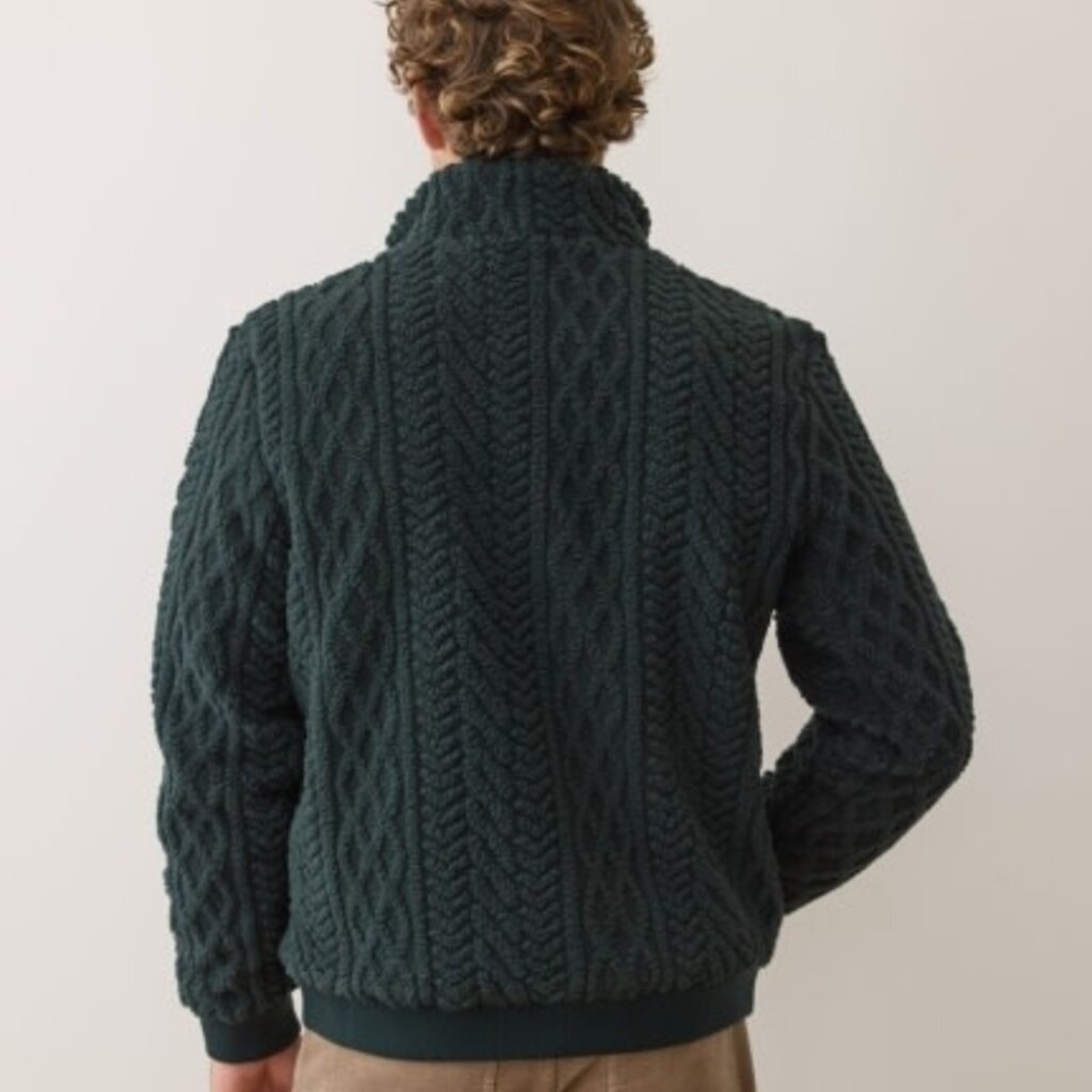 Marine Layer Jacquard Sherpa Full Zip Jacket