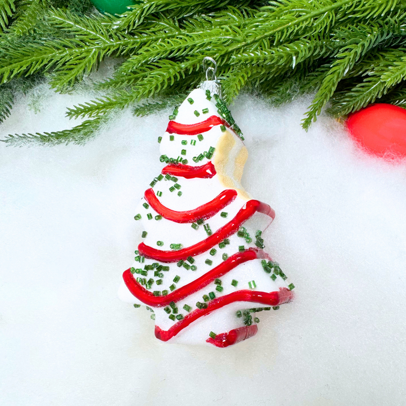 Cody Foster Christmas Tree Cake with Bite Ornament