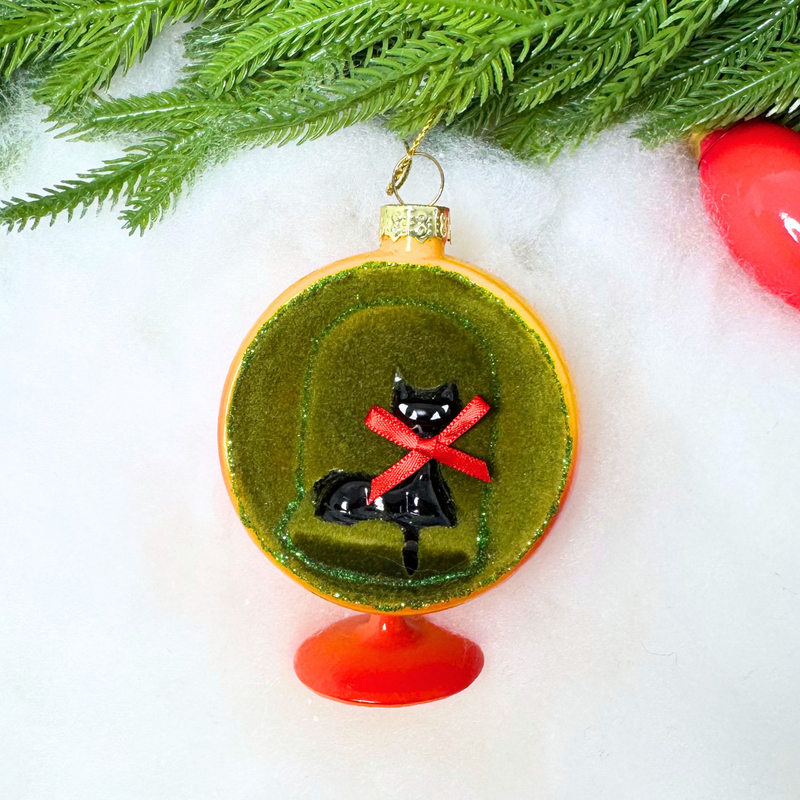 Cody Foster Mid Century Chair and Cat Ornament