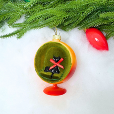 Cody Foster Mid Century Chair and Cat Ornament